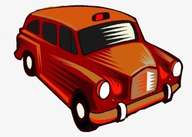 Red Taxi Cab - Earthquake In Moving Vehicle, HD Png Download, Free Download