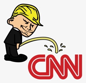 Pi$$ing Trump Badboy Cnn Clear Sticker - Trump Peeing On Cnn Sticker, HD Png Download, Free Download