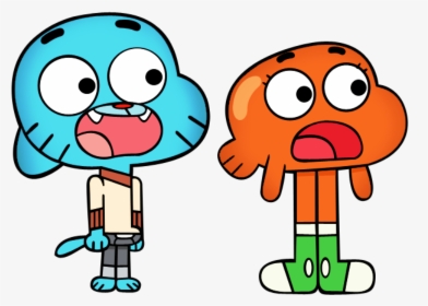 Darwin And Gumball Looking Shocked-edj702 - Gumball And Darwin Png, Transparent Png, Free Download