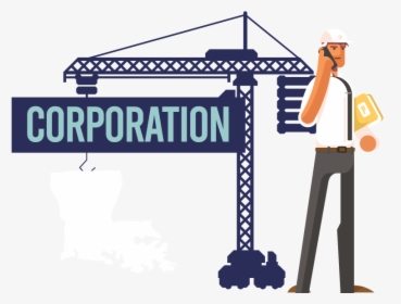 A Man Forming A Corporation In Louisiana - Corporation, HD Png Download, Free Download