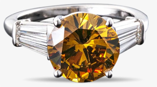 Natural Fancy Deep Brown-orange Diamond Ring,, HD Png Download, Free Download