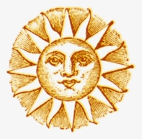 Vintage Sun - Sun On Old Maps, HD Png Download, Free Download