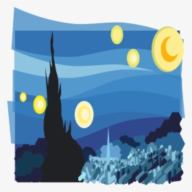 Starry Night Van Gogh Clipart, HD Png Download, Free Download