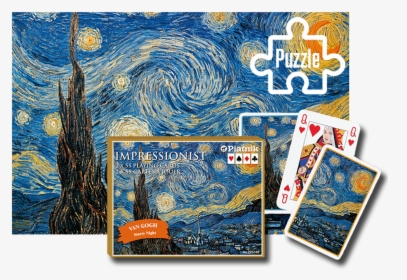 Van Gogh"s Starry Night Bundle- 1 Double Deck 1 1000 - Van Gogh Starry Night, HD Png Download, Free Download