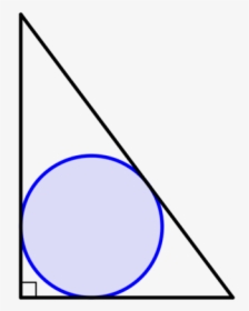 Diagram Shows Blue Circle Inside A Right-angled Triangle, - Triangle, HD Png Download, Free Download