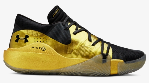 Gold And Black Under Armour Shoes, HD Png Download, Free Download