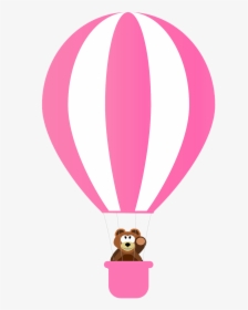 Bear, Rosa, Balloon - Pink Hot Air Balloon Clip Art, HD Png Download, Free Download