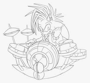 Drums Lineart Black And White - Line Art, HD Png Download, Free Download