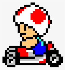 Mario Kart Minecraft Pixel Art Clipart , Png Download - Mario Kart Snes Toad, Transparent Png, Free Download