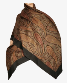 Vintage Harrods Wool And Silk Shawl Scarf Paisley Pattern - Stole, HD Png Download, Free Download