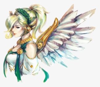 Overwatch Mercy Winged Victory Fanart, HD Png Download, Free Download