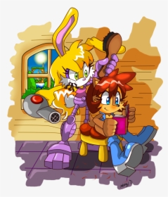 Sonic Mania Sonic And The Secret Rings Sonic Cd Tails - Sonic Tails And Bunnie, HD Png Download, Free Download