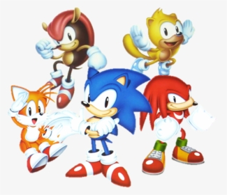 Sonic Mania Knuckles Png Jpg Library Stock - Sonic Mania Sonic Tails Knuckles Mighty Ray, Transparent Png, Free Download