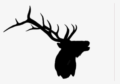 Transparent Elk Head Picture - Silhouette, HD Png Download, Free Download