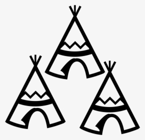 Simple Teepee Clip Art - Teepee Clipart Black And White, HD Png Download, Free Download