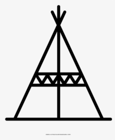 Indians Clipart Teepee - Transparent Simple Teepee Drawing, HD Png Download, Free Download
