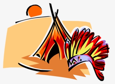 Feathers Clipart Teepee - Native American Pow Wow Clipart, HD Png Download, Free Download