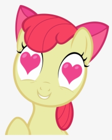Heart, Heart Eyes, Pony, Safe, Simple Background, Solo, - Apple Bloom Heart Eyes, HD Png Download, Free Download