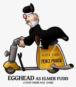 Egghead As Elmer Fudd By Boscoloandrea - Looney Tunes Egg Head Transparent, HD Png Download, Free Download