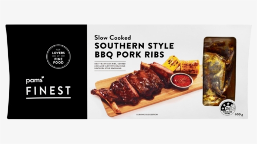 Pams Finest Slow Cooked Southern Style Bbq Pork Ribs, HD Png Download, Free Download