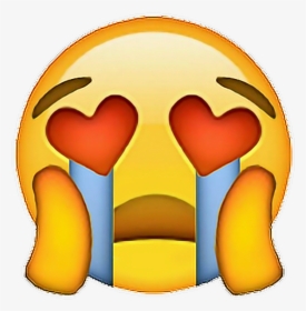 Crying Emoji With Heart Eyes , Png Download - Crying Emoji With Heart Eyes, Transparent Png, Free Download