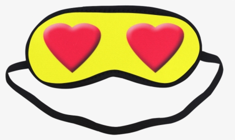 Emoticon Heart Eyes Sleeping Mask - Blindfold Drawing, HD Png Download, Free Download