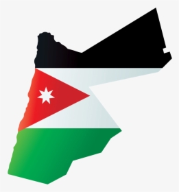 Jordan Flag Map - Map And Flag Of Jordan, HD Png Download, Free Download