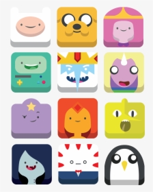 Adventure Time Icons By Nicholas Olsen - Adventure Time Characters Heads, HD Png Download, Free Download