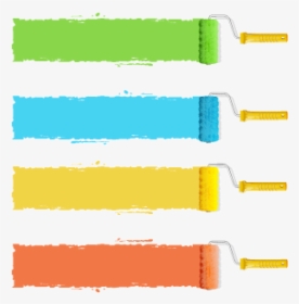 Paint Roller Color Painting - Paint Brush Png Text, Transparent Png, Free Download