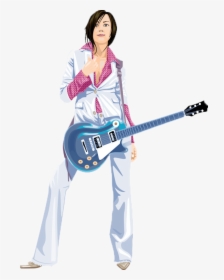Singer Png Photo Background - Cartoon Female Guitar Png, Transparent Png, Free Download