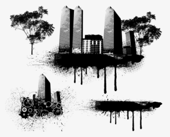Urban Cityscape Silhouette, HD Png Download, Free Download