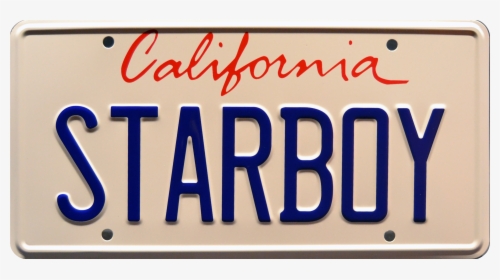 Starboy License Plate, HD Png Download, Free Download