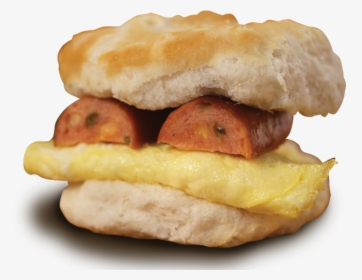 Fire"d Up Smoked Sausage Egg And Cheese Biscuit - Fast Food, HD Png Download, Free Download
