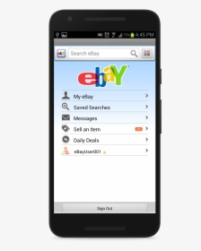 Ebay-andro#1 - 5 - Log Out Ebay App On Iphone, HD Png Download, Free Download