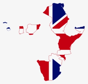 Flag Map Of British Africa - Flag Map Of British Empire, HD Png Download, Free Download