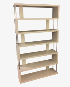 Modern Wood & Chromed Steel Bookcase On Chairish - Shelf, HD Png Download, Free Download