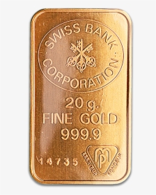 Swiss Bank Corporation Gold Bar - Leather, HD Png Download, Free Download