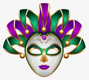 Green Purple Carnival Transparent - Mardi Gras Transparent Background, HD Png Download, Free Download