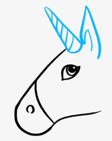 How To Draw Unicorn Emoji - Line Art, HD Png Download, Free Download