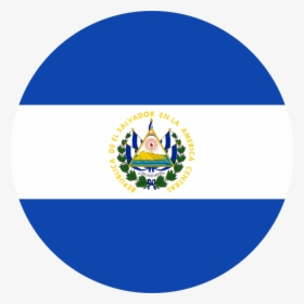 Bandera El Salvador Png - El Salvador Flag Round, Transparent Png, Free Download