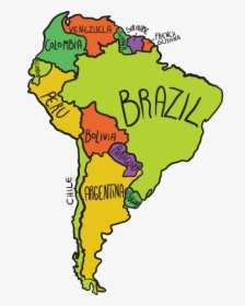 Mapa Jižní Ameriky Státy, HD Png Download, Free Download