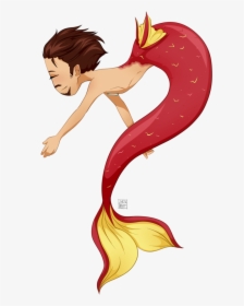 Collection Of Free Merman Drawing Love Download On - Tony And Loki Merman, HD Png Download, Free Download