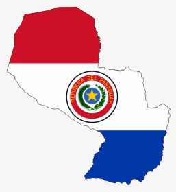 Paraguay Heart Of America, South America, Paraguay - Paraguay Flag Map, HD Png Download, Free Download