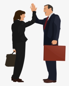 Business People High Fiving - People High Fiving Png, Transparent Png, Free Download