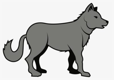 Line Art,wildlife,canidae - Clip Art Wolf Png, Transparent Png, Free Download