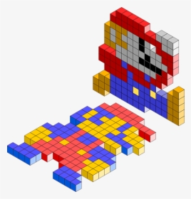 Mario Bros 3d Blocks Svg Clip Arts - Tetris Pixel 3d, HD Png Download, Free Download