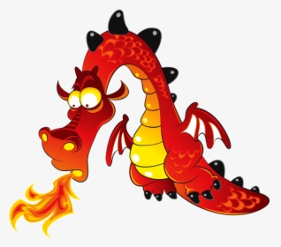 Dragon Royalty-free Fire Breathing Illustration - Funny Dragon, HD Png Download, Free Download