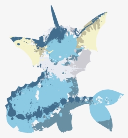Vaporeon Paint Splatter Graphics - Illustration, HD Png Download, Free Download