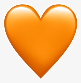 Iphone Orange Heart Emoji, HD Png Download, Free Download