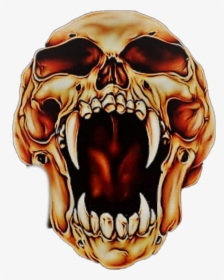 Skull Art Skull Art Drawing Air Brushes - Skull Mouth Open Drawing, HD Png Download, Free Download